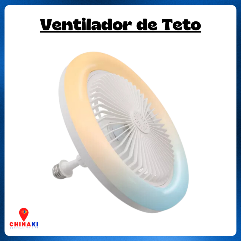 Ventilador de Teto Aromatizante e com Led Lâmpada E27 30w ☑️