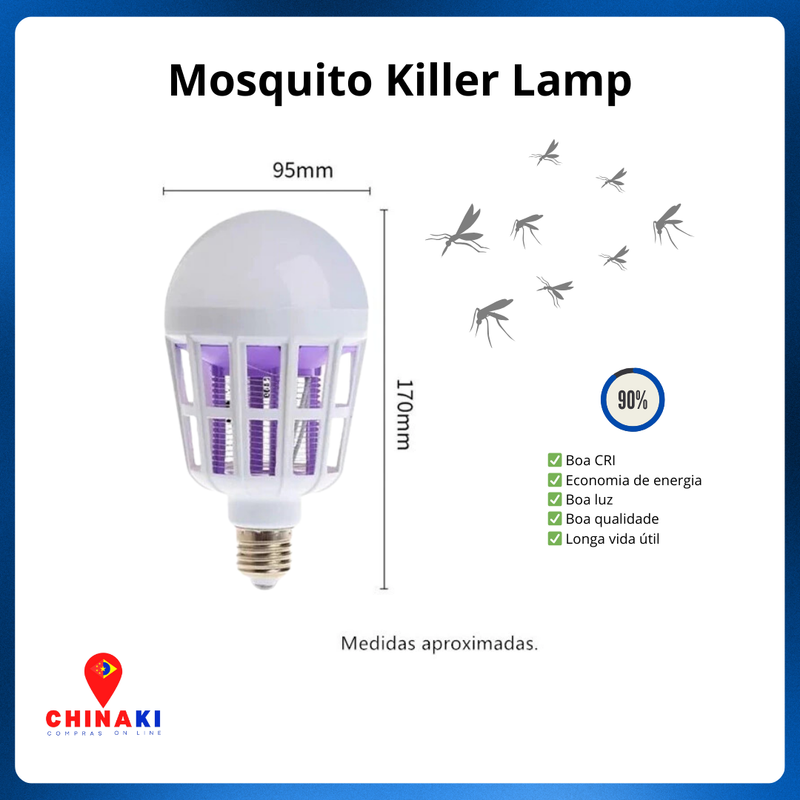 Lâmpada E27 Mata Mosquitos – Praticidade e Proteção para Ambientes Internos e Externos!☑️