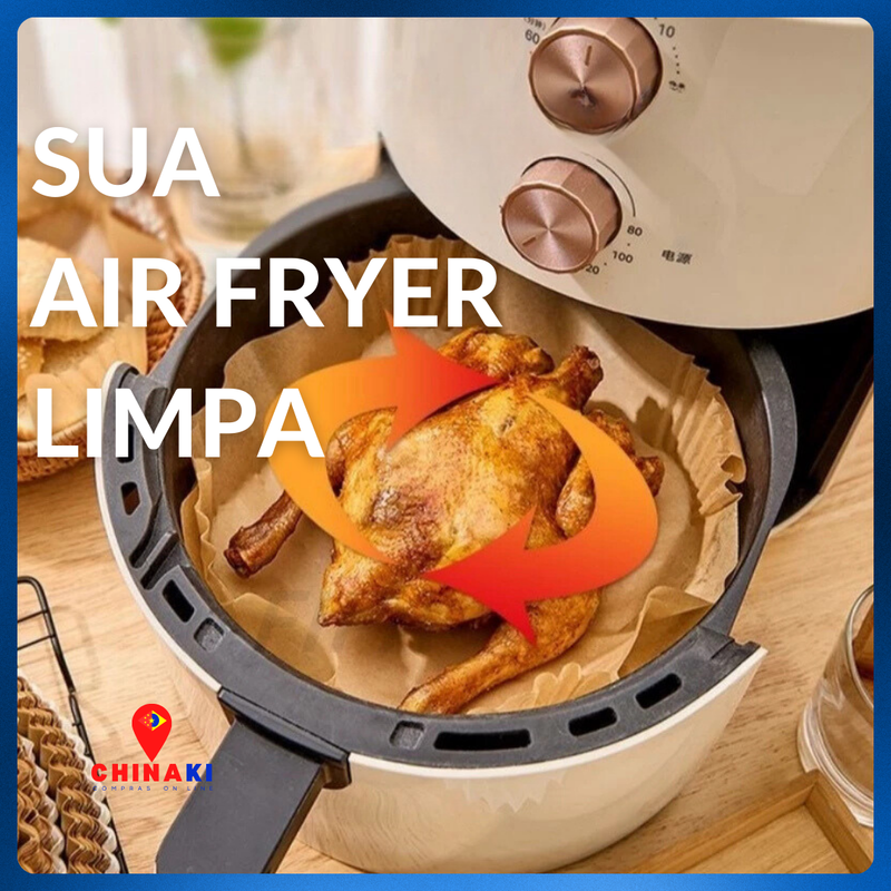 Forma de Papel Descartável para Air Fryer – pacote com 100 Peças por R$18,20 - A Solução Perfeita para Sua Cozinha! ☑️