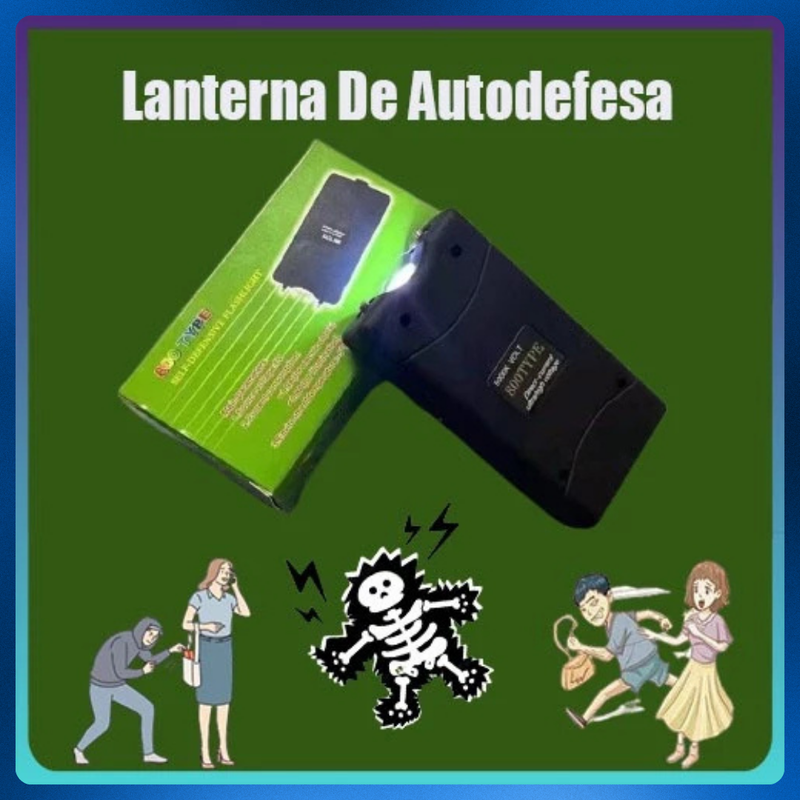 Lanterna AutoDefesa Mini Pequena Potente Taser Type Choque Feminino Teaser Militar Recarregável ☑️