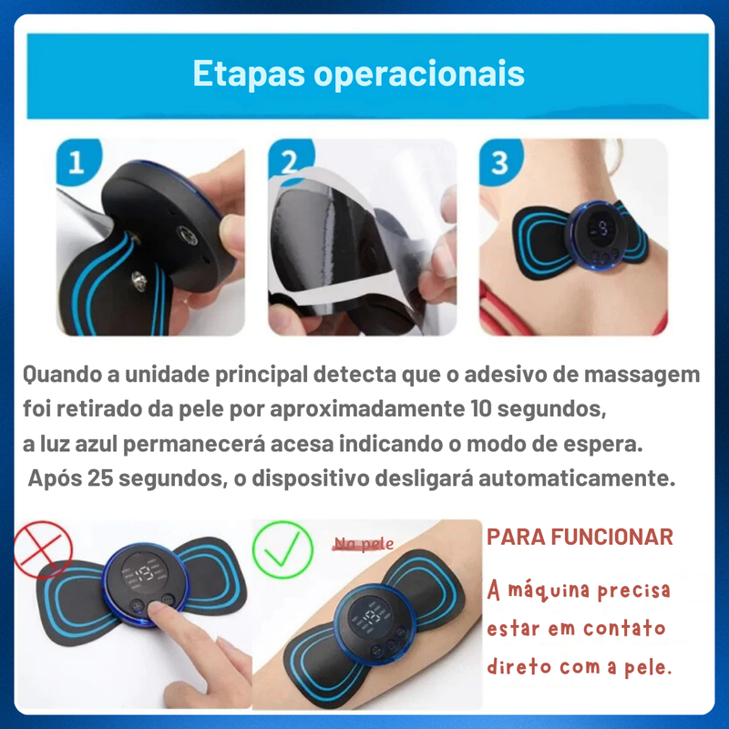 Mini Massageador Elétrico Portátil Cervical Alivia Dores Corpo☑️