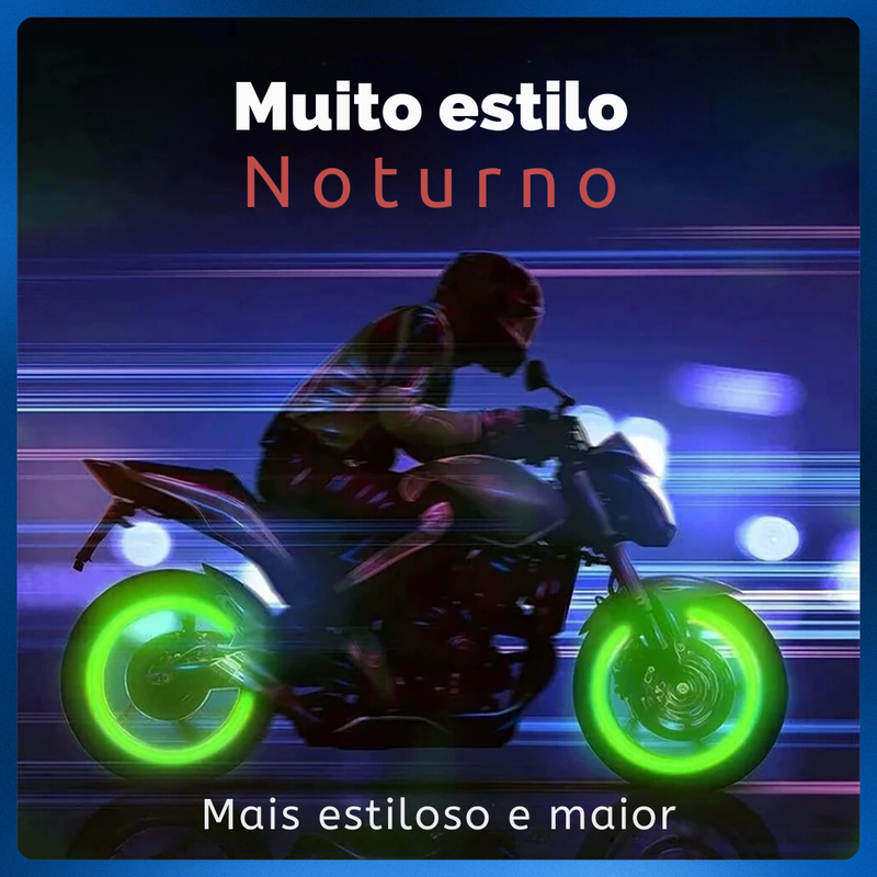 Tampa Fluorescente Luminosa para Válvula de Carro e Motocicleta kit com 4 ☑️