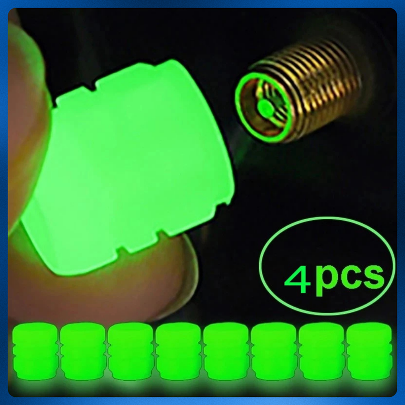 Tampa Fluorescente Luminosa para Válvula de Carro e Motocicleta kit com 4 ☑️