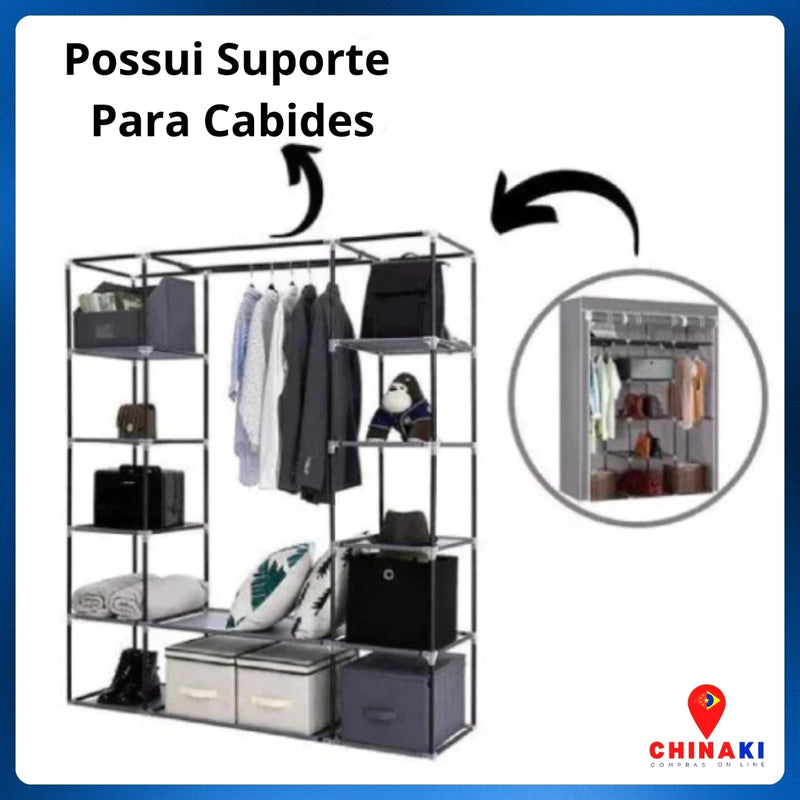 Guarda-Roupa Dobrável Portátil – Organização Prática e Moderna!☑️