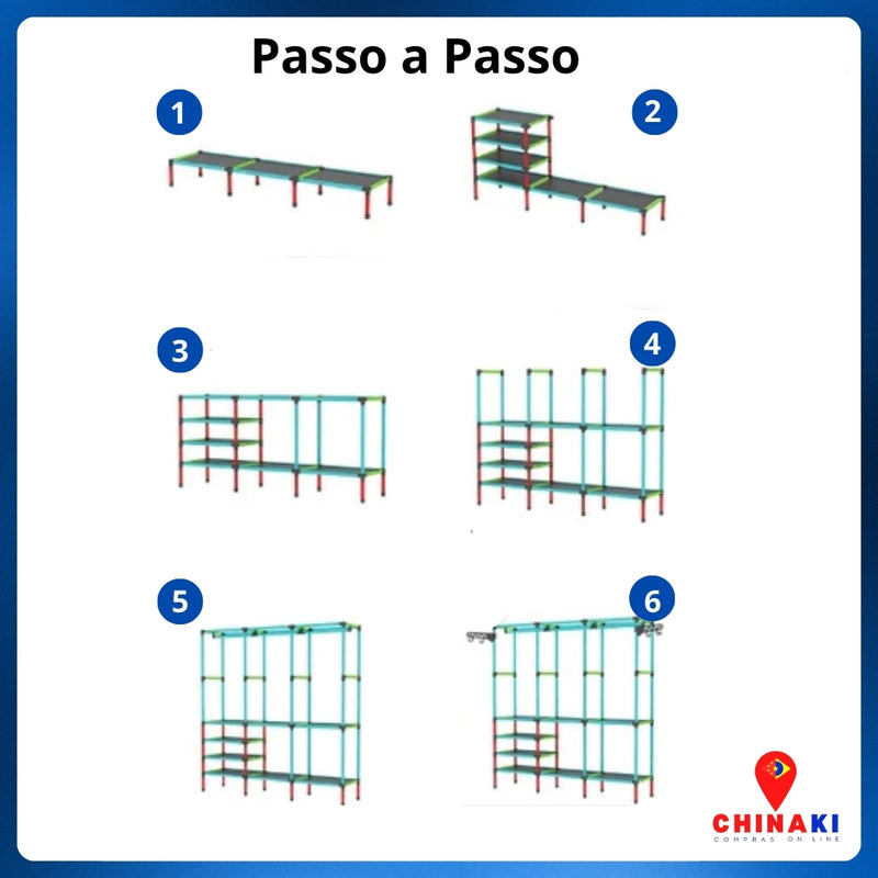 Guarda-Roupa Dobrável Portátil – Organização Prática e Moderna!☑️