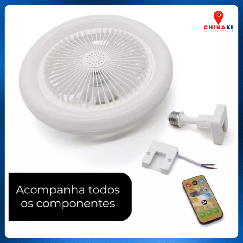 Ventilador de Teto Aromatizante e com Led Lâmpada E27 30w ☑️