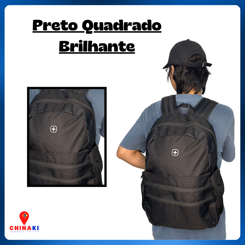 Mochila Suissewin 321546, Preta – Sua Companheira Elegante e Versátil! ☑️