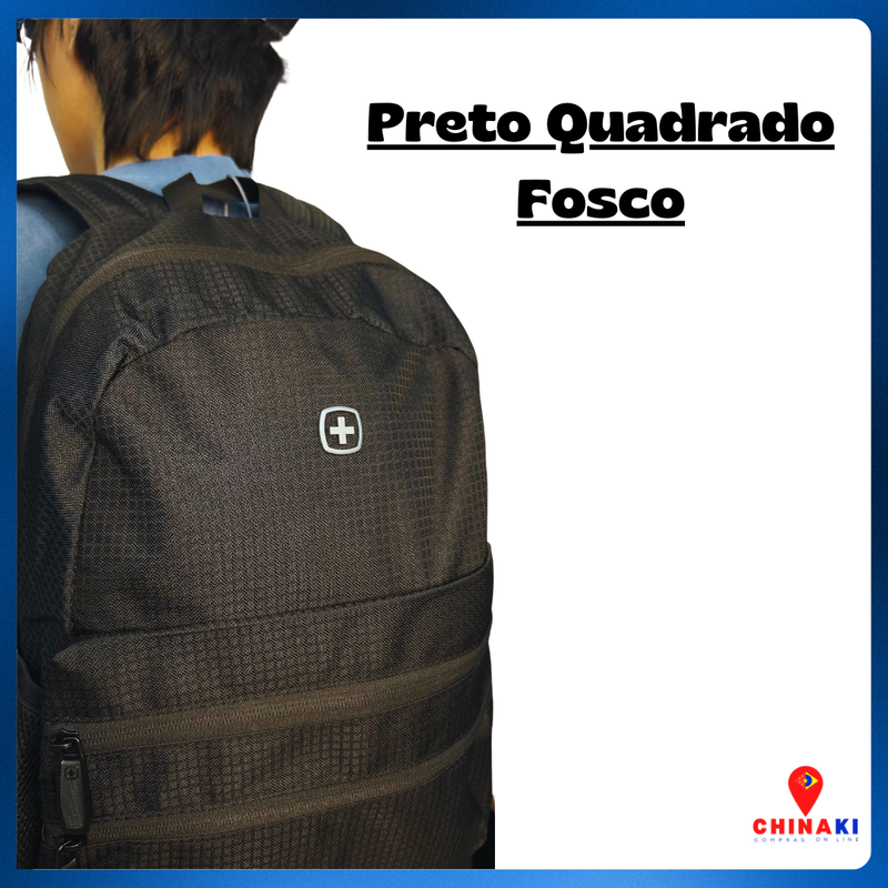 Mochila Suissewin 321546, Preta – Sua Companheira Elegante e Versátil! ☑️