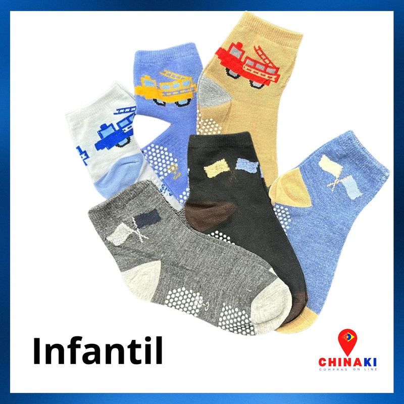 Kit Com 12 Pares De Meias Infantil Meninos Sortidos☑️